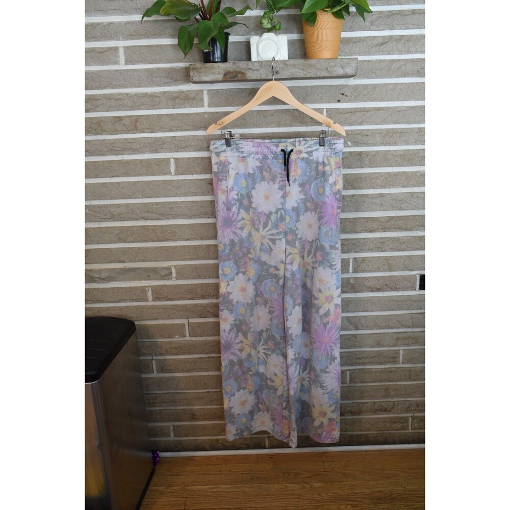 New Girl Order Women’s Floral wideleg Sweatpants Size 12